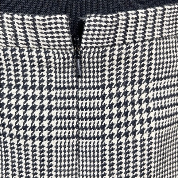 Brooks Brothers 346 Houndstooth Black White Plaid Wool Skirt size 12 Career Wear - Picture 6 of 9